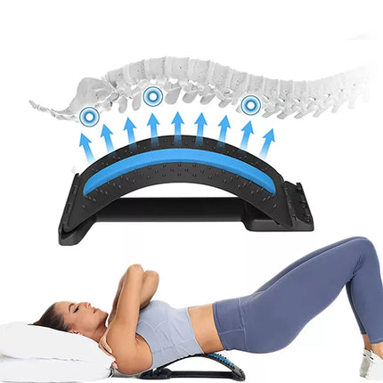 Back Stretcher for Back Pain and Stiffness, Acupressure Massager with 108 Massage Points, Lumbar Spine Stretcher