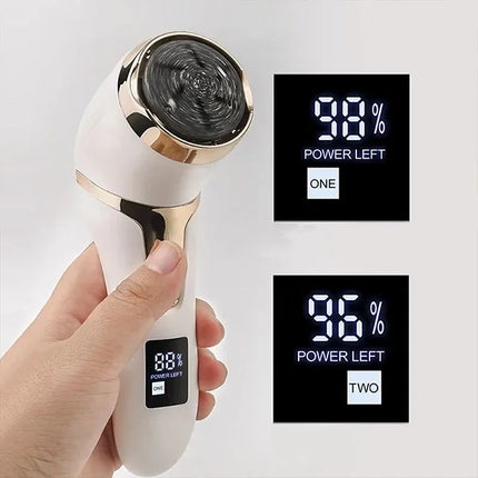 Electric Vacuum Callus Remover for Feet, Rechargeable Waterproof Foot File with Three Heads, Two Speeds and LCD Display