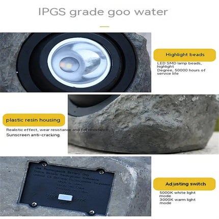 Solar Lights Outdoor for Garden, LED Solar Rock Lights for Pathway and Walkway – image 6