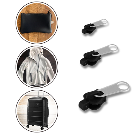 Zipper Repair Kit, Clip On Zipper Slider Replacement 6 Pack with Pull Tabs – image 6