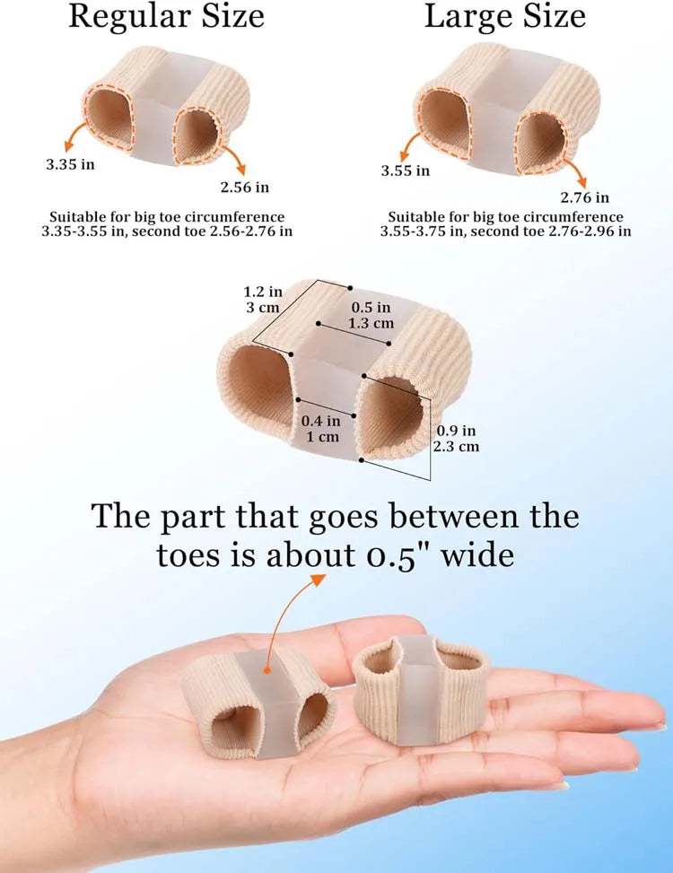 Tuzwa Soft Toe Separators for Bunions – Flexible Rubber Toe Spacers for Cushioning, Toe Alignment Support & Everyday Foot Comfort