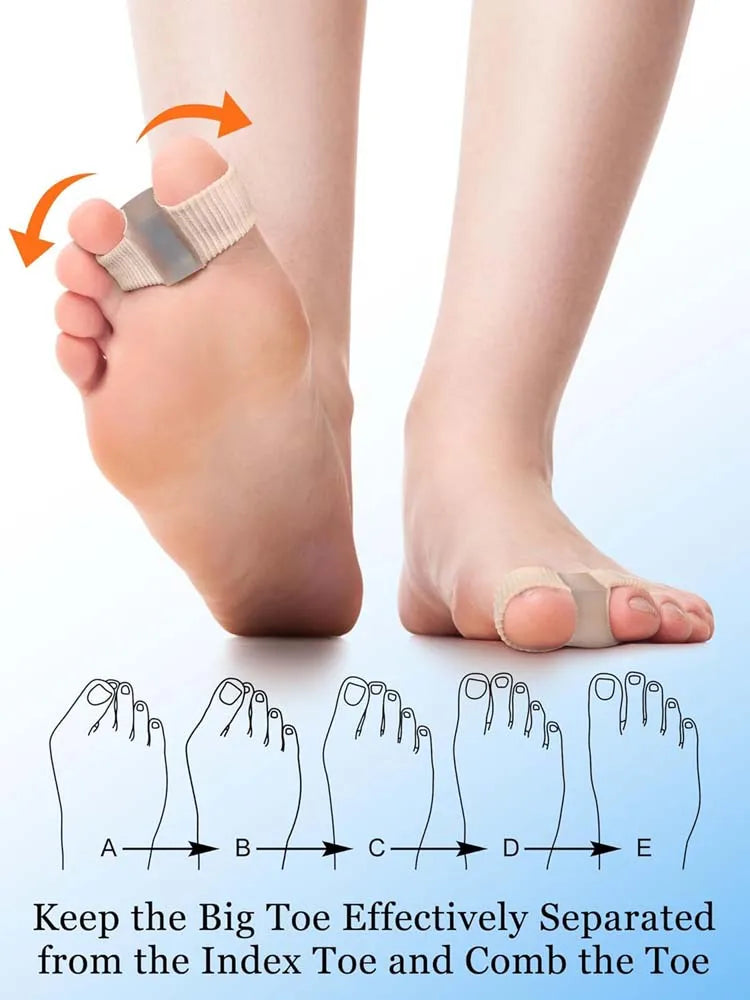 Tuzwa Soft Toe Separators for Bunions – Flexible Rubber Toe Spacers for Cushioning, Toe Alignment Support & Everyday Foot Comfort