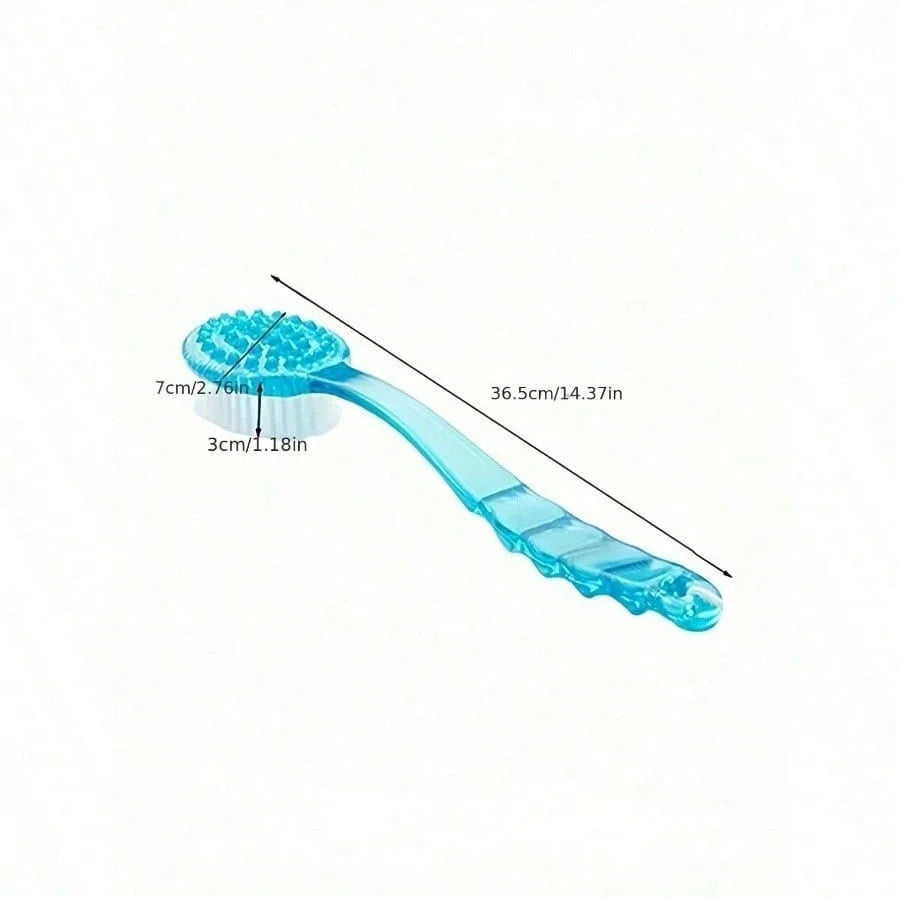 Tuzwa Exfoliating Bath Scrubber with Long Handle – Soft Bristle Body Brush for Shower, Deep Cleaning, Back Scrubbing & Gentle Exfoliation