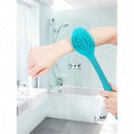 Tuzwa Exfoliating Bath Scrubber with Long Handle – Soft Bristle Body Brush for Shower, Deep Cleaning, Back Scrubbing & Gentle Exfoliation