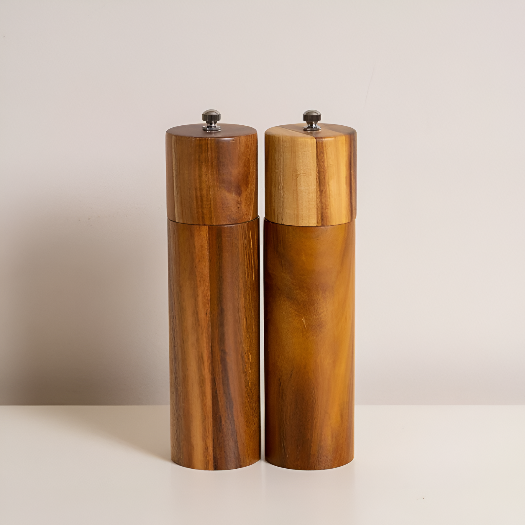 Acacia Wood Spice Grinder Set with Adjustable Coarseness | Elegant Salt and Pepper Mills for Flavorful Meals 3