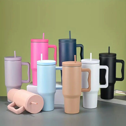 Stainless Steel Water Bottle, Stainless Steel Insulated Water Bottle with Straw and Handle – image 16