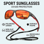 Active Vision | Men's Polarized Sports Sunglasses with UV400 Protection | Lightweight Wraparound Design for Outdoor Adventures 1