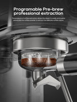Tuzwa Espresso Coffee Machine | 20-Bar Semi-Automatic Espresso Machine with Temperature Control for Cappuccino, Latte & Espresso