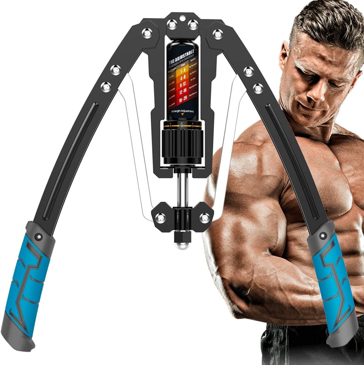 Adjustable Hydraulic Arm Trainer | 10-200 kg Resistance for Effective Upper Body Strength 6