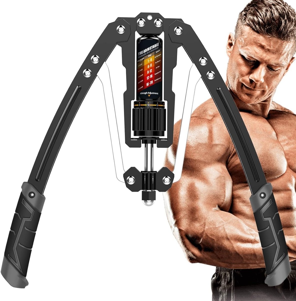 Adjustable Hydraulic Arm Trainer | 10-200 kg Resistance for Effective Upper Body Strength 8