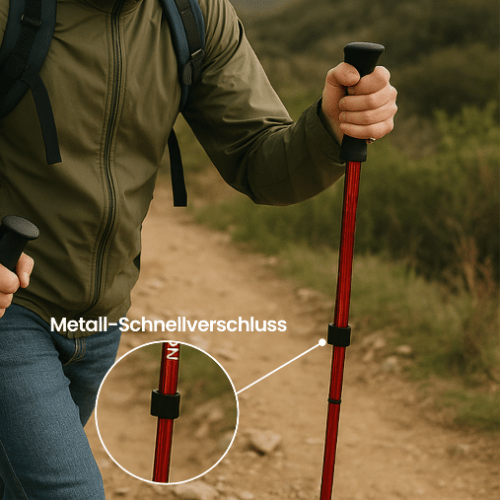 Adjustable Trekking Poles | Lightweight Design with Ergonomic Handles | Perfect Hiking Sticks for Stability and Comfort 7