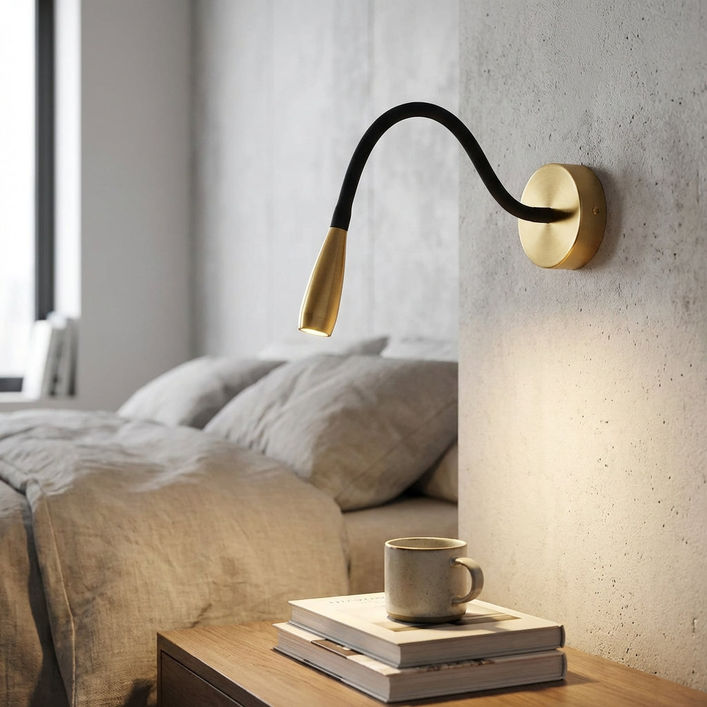 Adjustable Wall Mounted Lamp with Flexible Arm | Energy Efficient LED Lighting for Targeted Illumination 0