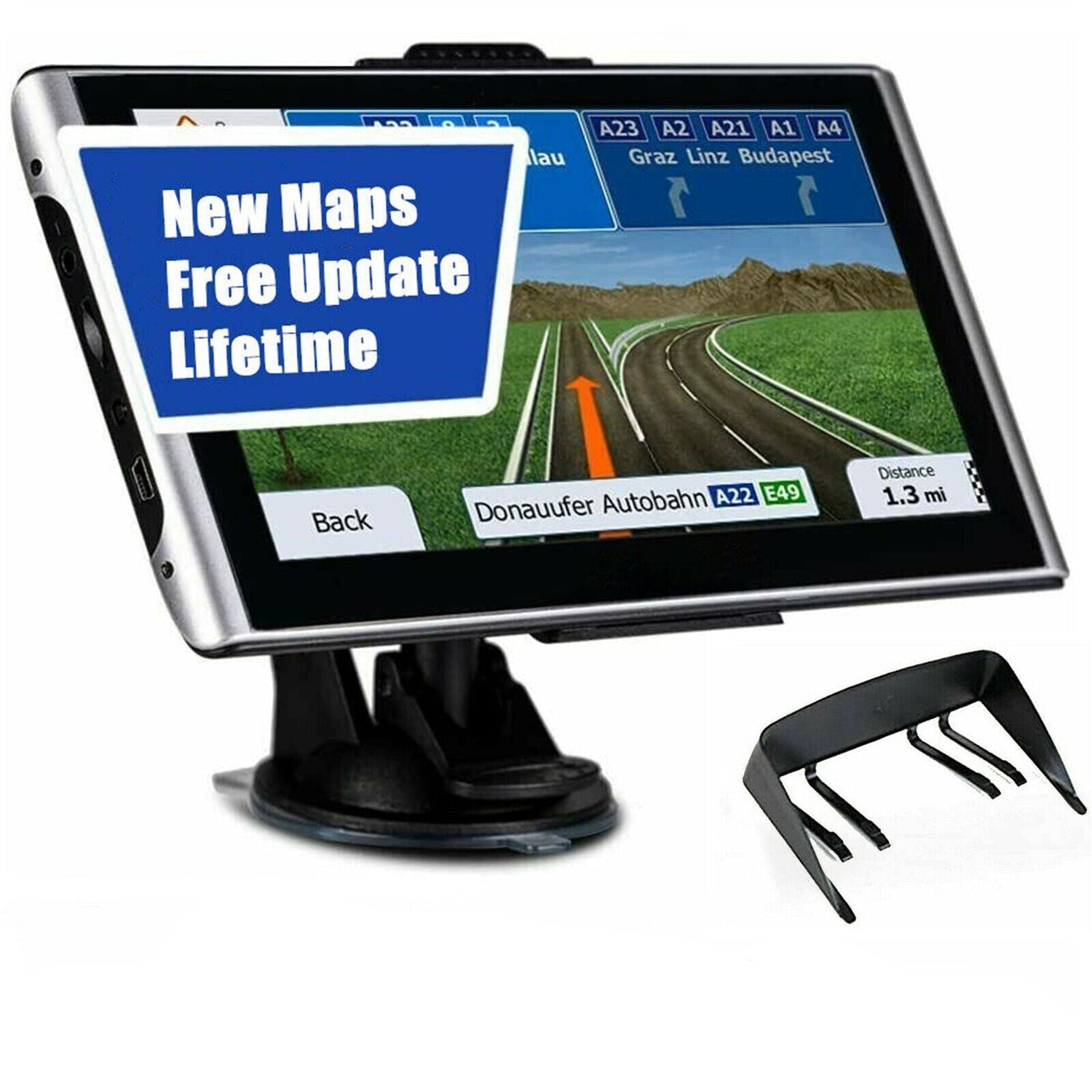 Advanced GPS Navigation Device | 7-Inch Touchscreen with Real Voice Guidance | Accurate Navigation for Vehicles and Trucks 0