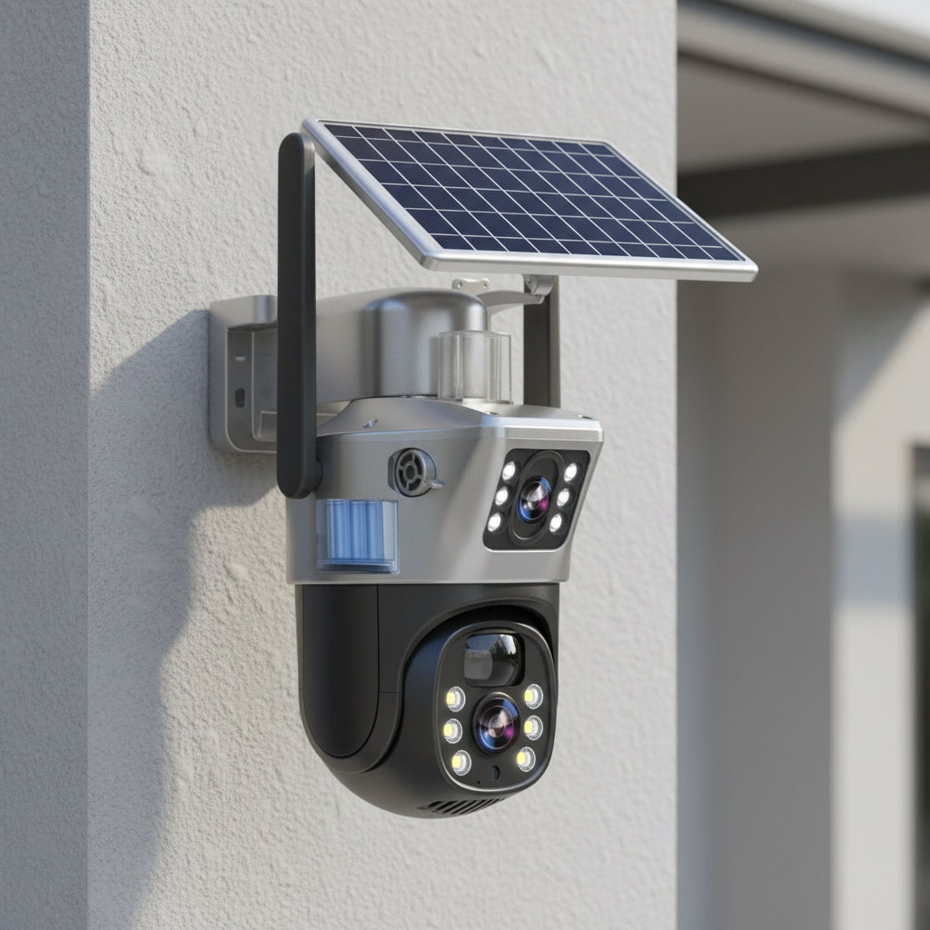 Advanced Security | Wireless Security Camera with 4K Resolution & Solar Power | 360° Panoramic View for Ultimate Home Protection 0