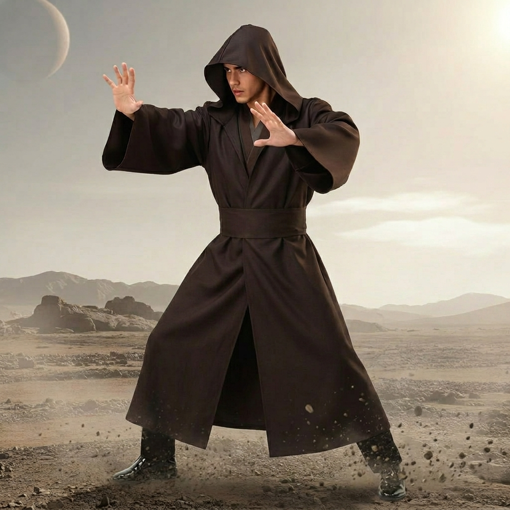 Adventure Star Robe Costume Set for Adults with Hooded Design | Complete Outfit for Themed Events 0