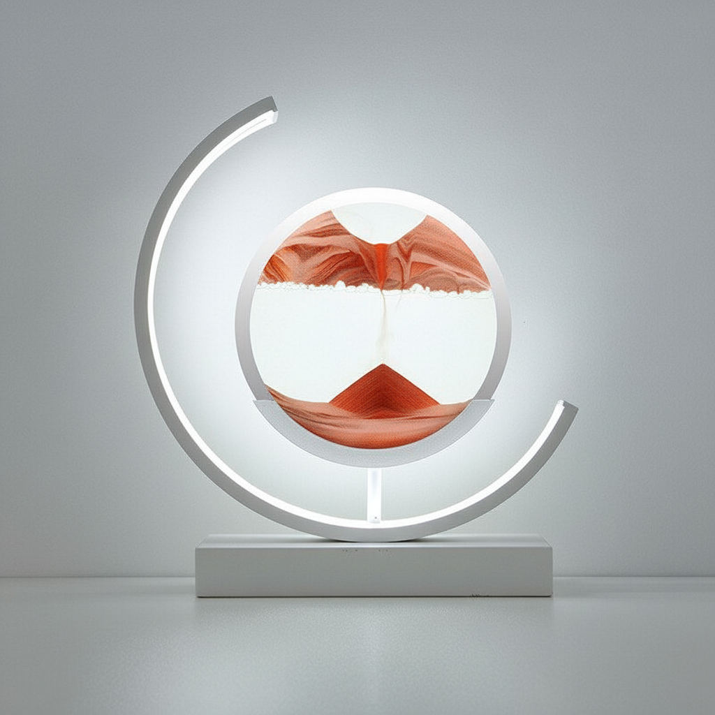 Aequora | Modern 3D Sand Bowl Table Lamp with Soothing LED Light | Artistic Design for Calming Ambiance 12