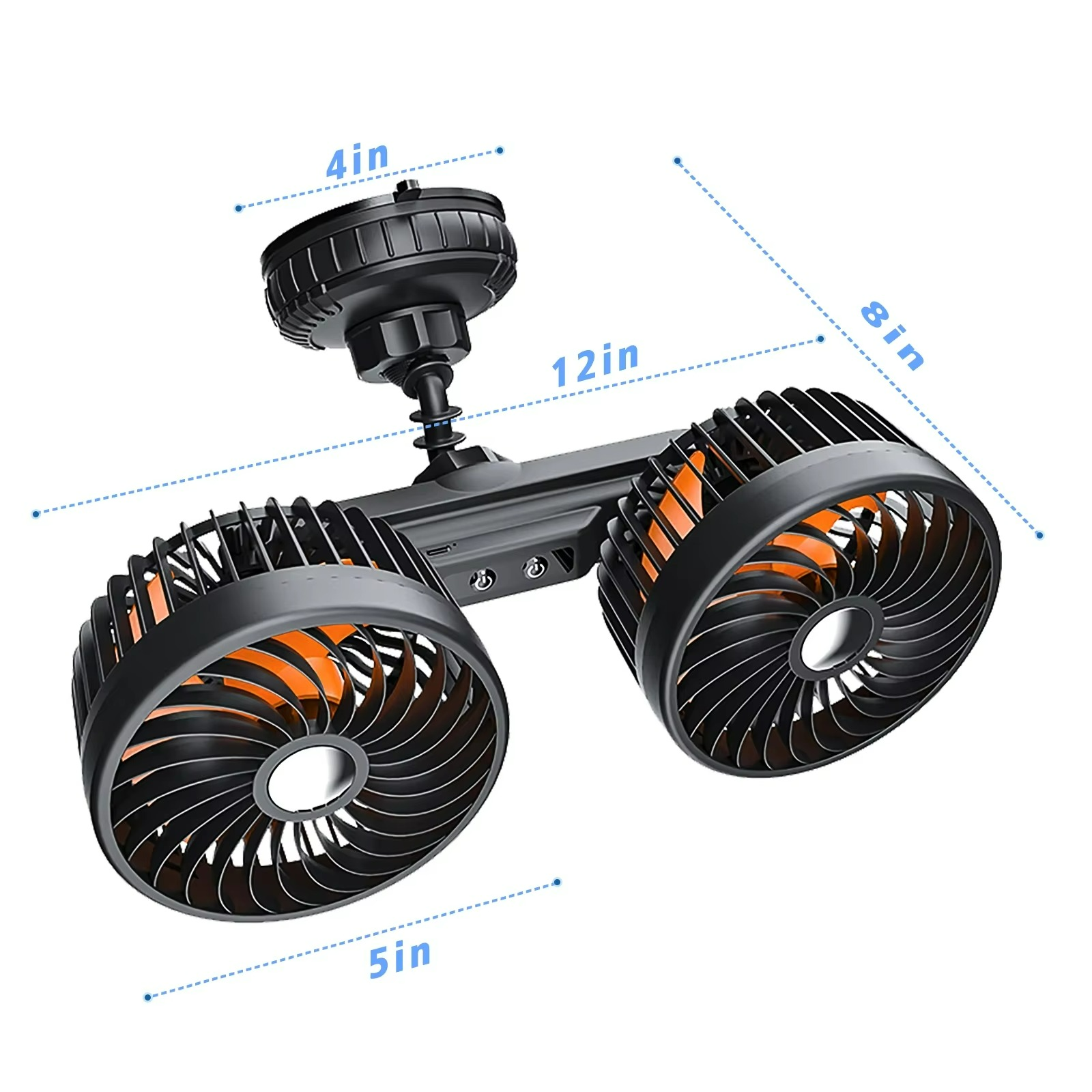 AeroBreeze Car Fan | Wireless Fan with 4000 mAh Battery & 3 Speeds | Perfect for Refreshing Airflow 0