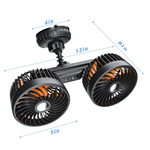 AeroBreeze Car Fan | Wireless Fan with 4000 mAh Battery & 3 Speeds | Perfect for Refreshing Airflow 0