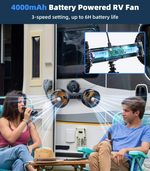 AeroBreeze Car Fan | Wireless Fan with 4000 mAh Battery & 3 Speeds | Perfect for Refreshing Airflow 5