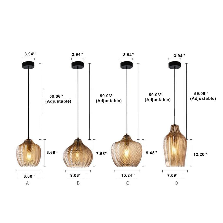 AetherGlass | Stylish Modern Wavy Glass Pendant Light Fixture 4