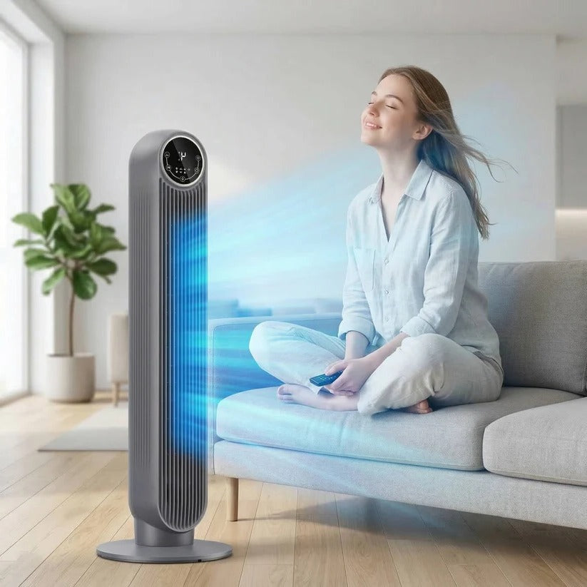 AirFlowMax | Tower Fan with Remote Control & 8 Speed Settings | Whisper-Quiet Operation for Peaceful Living 0