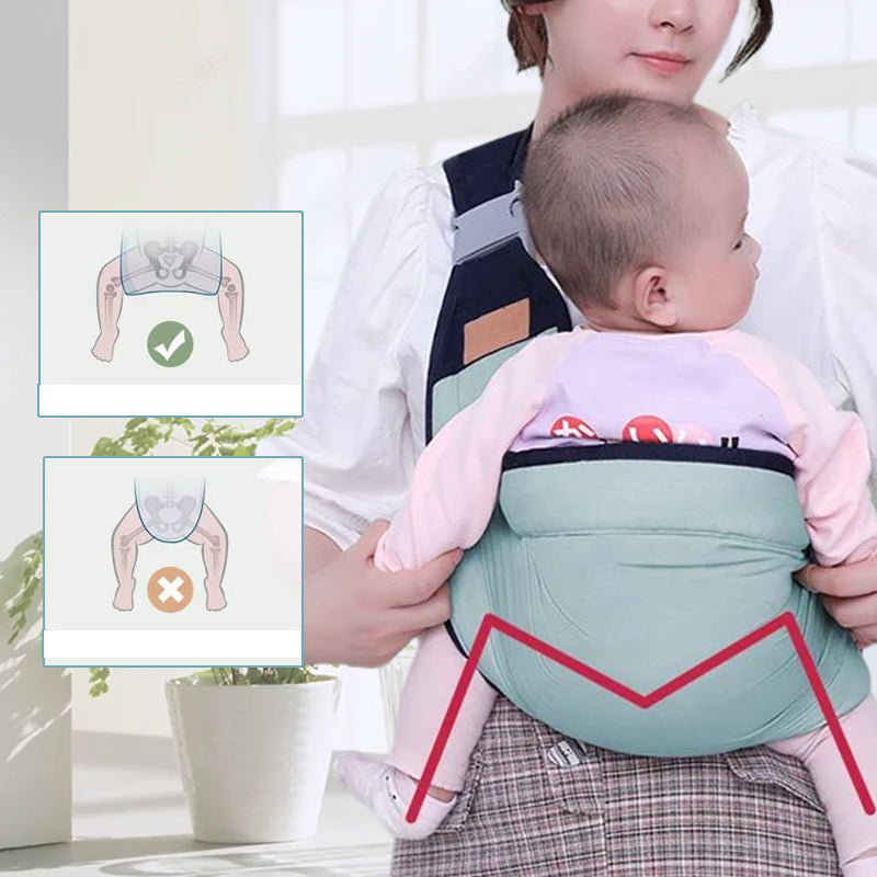 All-Season Baby Sling Carrier | Lightweight Cotton & Mesh Design for Comfort 7