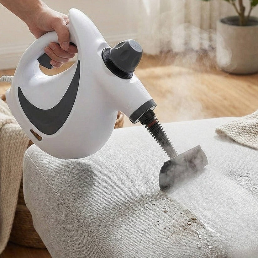 All-in-One Handheld Steam Cleaner with Rapid Heat-Up & 4 Attachments for Deep Cleaning 0