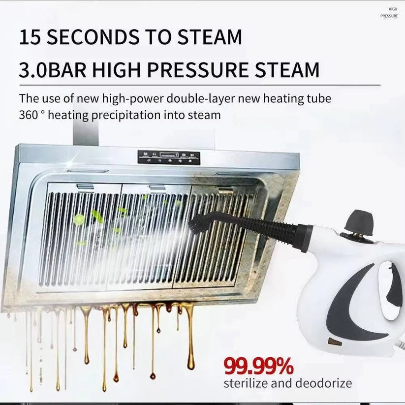 All-in-One Handheld Steam Cleaner with Rapid Heat-Up & 4 Attachments for Deep Cleaning 5