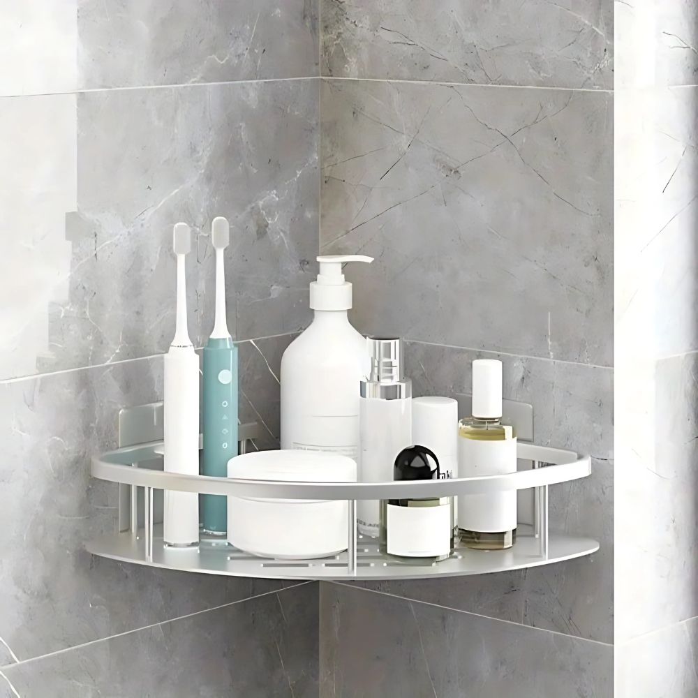 Aluma Curve | Shower Caddy with Open-Frame Design & Adjustable Hook for Modern Bathrooms 0