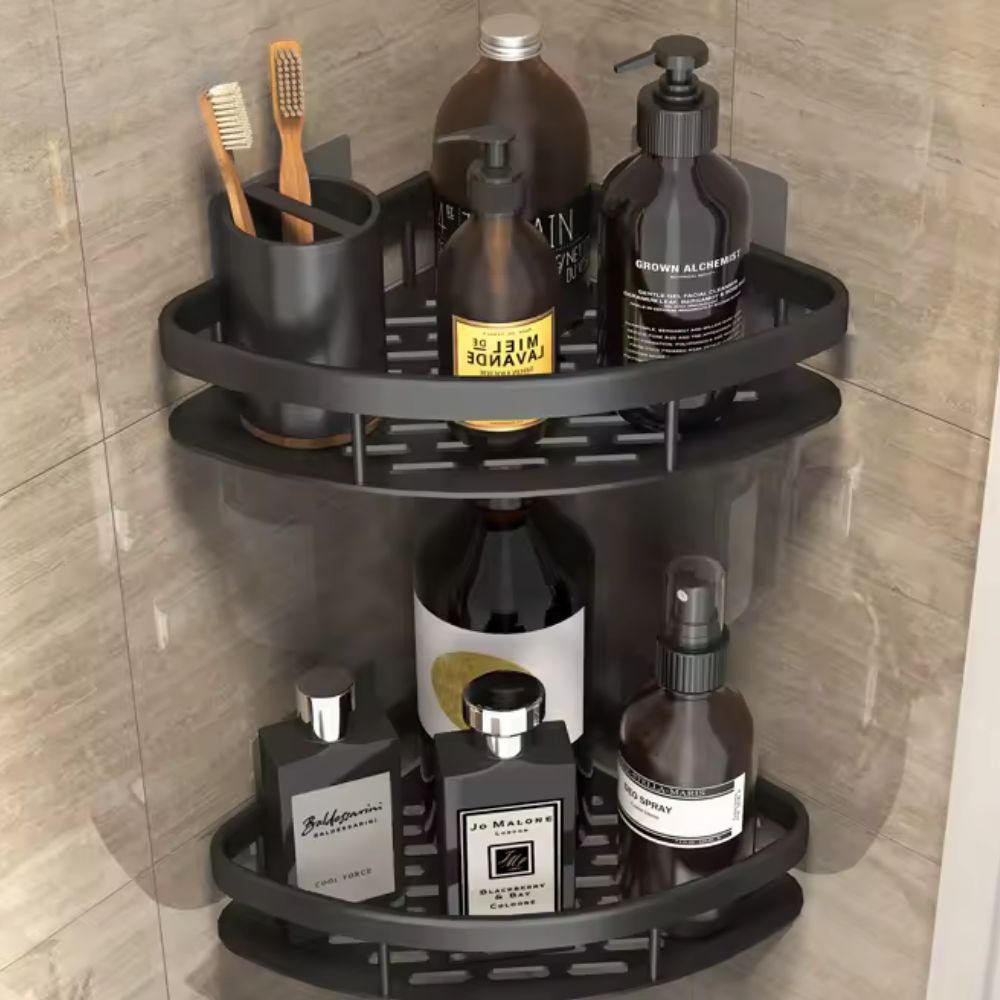 Aluma Curve | Shower Caddy with Open-Frame Design & Adjustable Hook for Modern Bathrooms 5