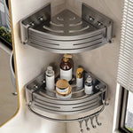 Aluminum Corner Shower Rack with Rust-Resistant Design | Space-Saving Organizer for Bathroom and Kitchen 1