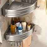 Aluminum Corner Shower Rack with Rust-Resistant Design | Space-Saving Organizer for Bathroom and Kitchen 7