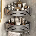 Aluminum Corner Shower Rack with Rust-Resistant Design | Space-Saving Organizer for Bathroom and Kitchen 8