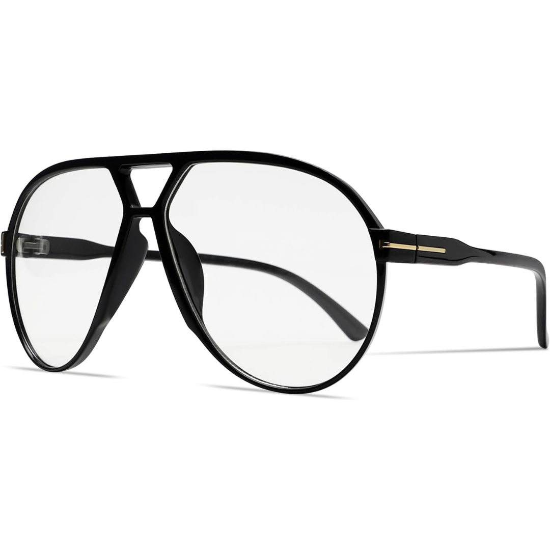 Amara | Retro Oversized Aviator Sunglasses with UV400 Protection | Unisex Design for Timeless Style 0