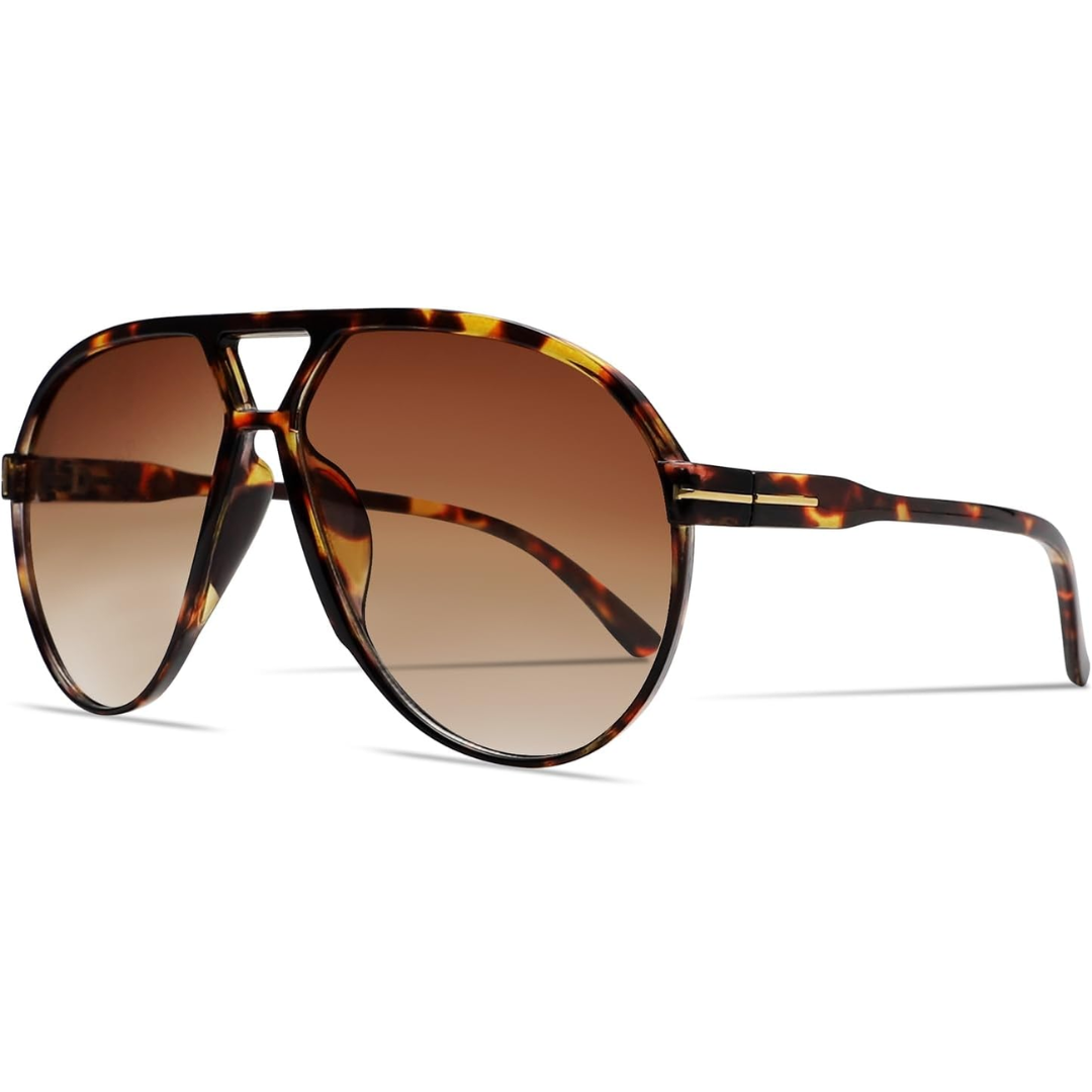 Amara | Retro Oversized Aviator Sunglasses with UV400 Protection | Unisex Design for Timeless Style 13