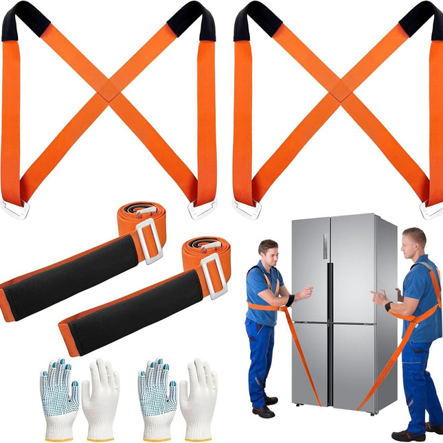 Moving Straps for Furniture, 2 Person Shoulder Moving Straps, Adjustable Furniture Straps for Appliances up to 400 lb