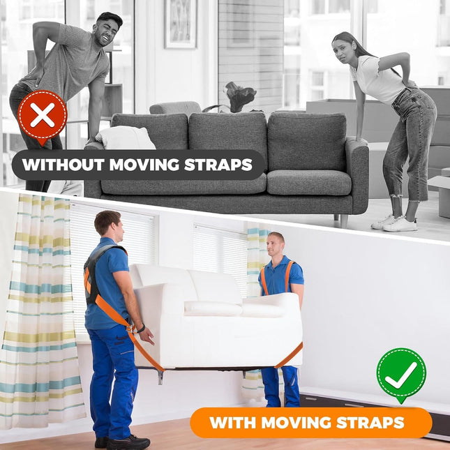 Moving Straps for Furniture, 2 Person Shoulder Moving Straps