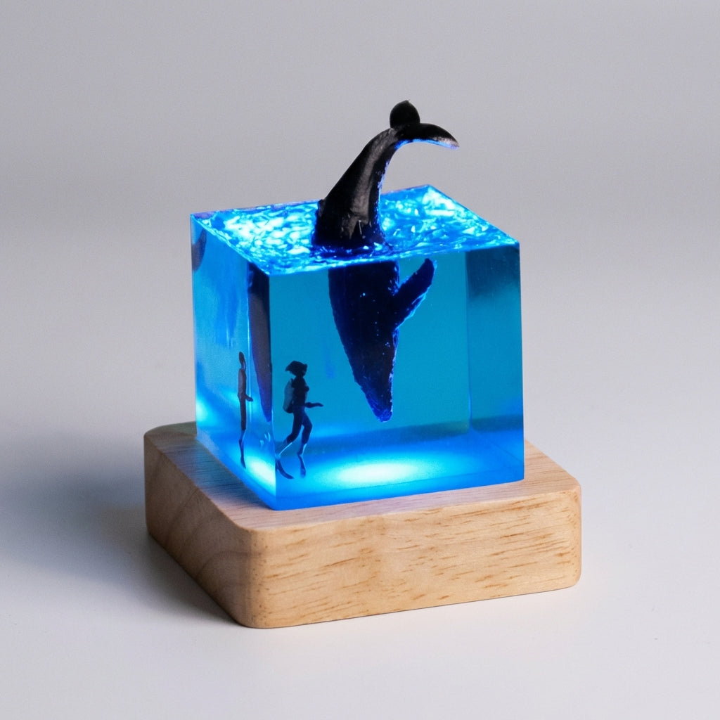 Ambient Glow | Landscape Inspired Table Lamp with Miniature Art Scene for Relaxing Atmosphere 0