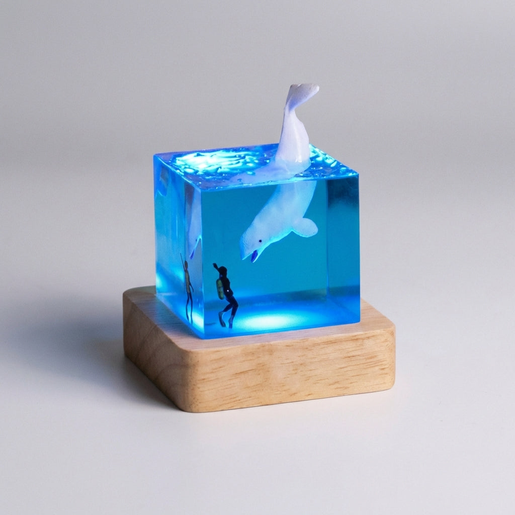Ambient Glow | Landscape Inspired Table Lamp with Miniature Art Scene for Relaxing Atmosphere 4