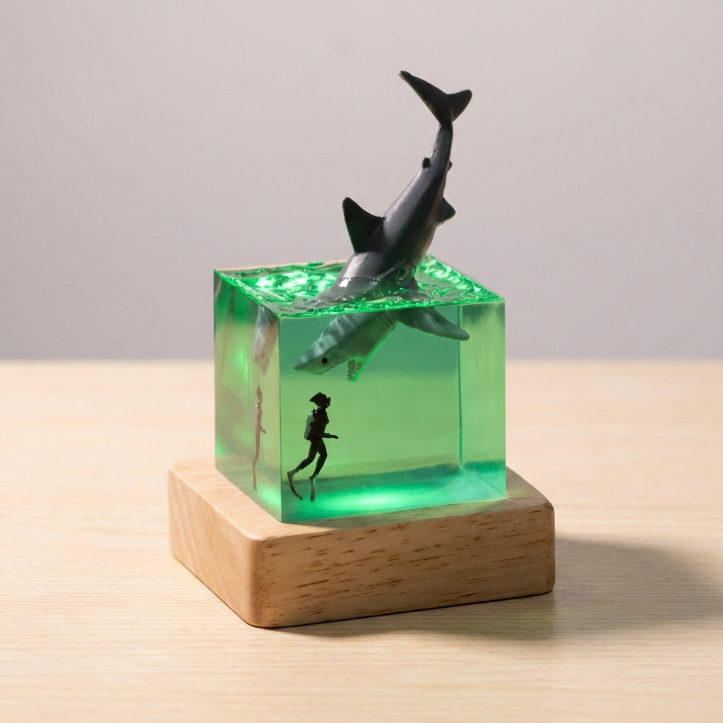Ambient Glow | Landscape Inspired Table Lamp with Miniature Art Scene for Relaxing Atmosphere 6