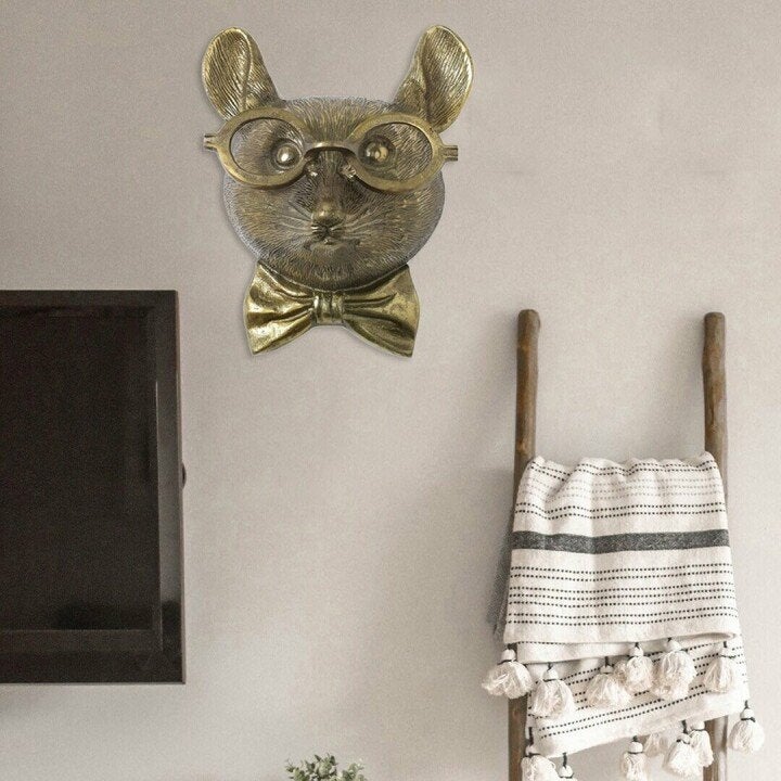 Animal Head Wall Decor | Unique Resin Wall Art with Creative Design | Playful Home Accessories for Character and Charm 2