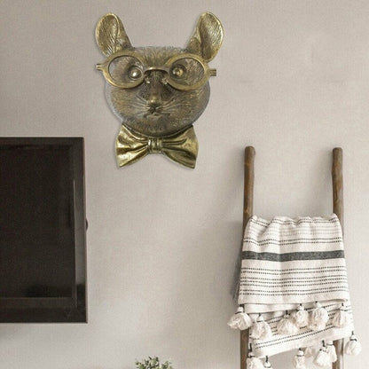 Animal Head Wall Decor | Unique Resin Wall Art with Creative Design | Playful Home Accessories for Character and Charm 2