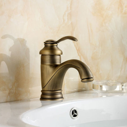 Antique Brass Bathroom Faucet with Leak-Proof Cartridge | Durable Mixer Tap for Versatile Use 1