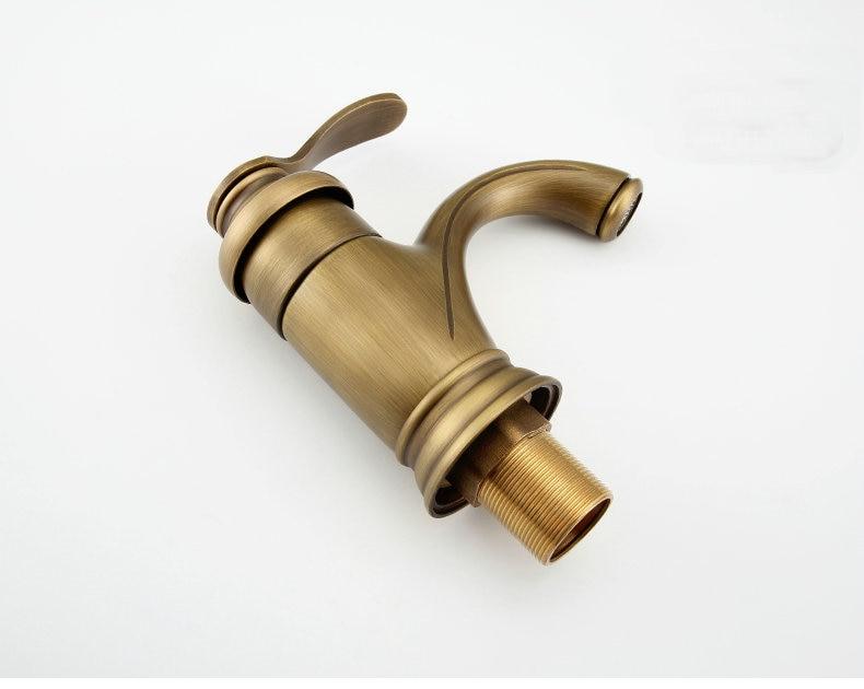 Antique Brass Bathroom Faucet with Leak-Proof Cartridge | Durable Mixer Tap for Versatile Use 5