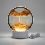 AquaDrift | Modern Circular Sand Art Lamp with LED Lighting | Soothing Visual Display for Relaxation 5
