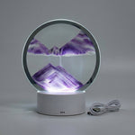AquaDrift | Modern Circular Sand Art Lamp with LED Lighting | Soothing Visual Display for Relaxation 8