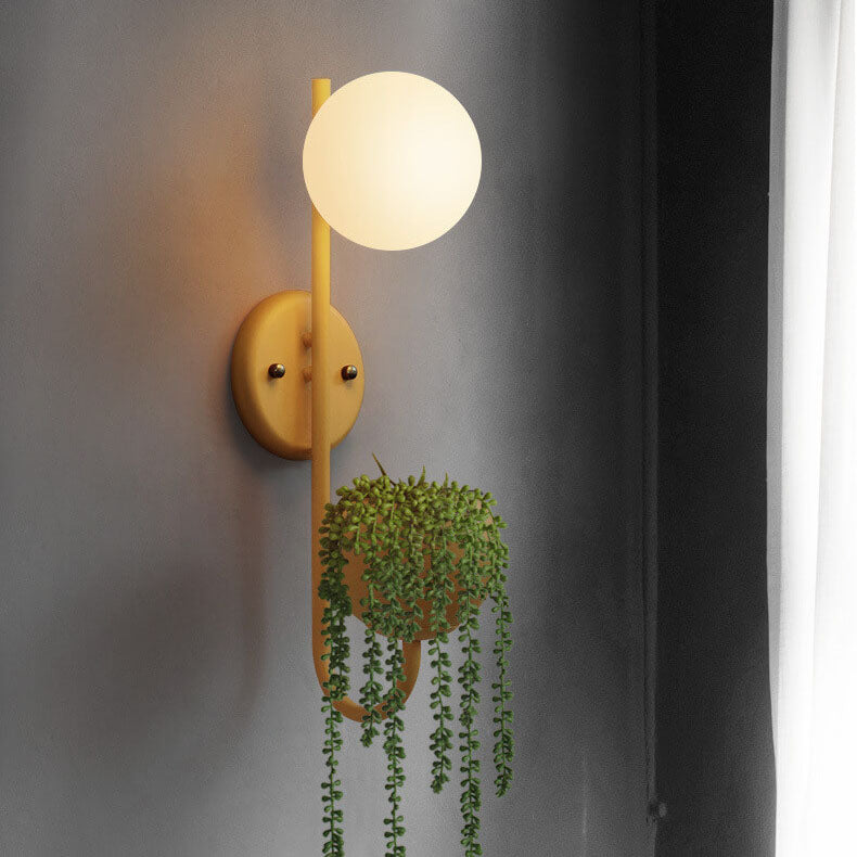 AquaSphere | Stylish Modern Industrial Wall Sconce Planter Lamp 0
