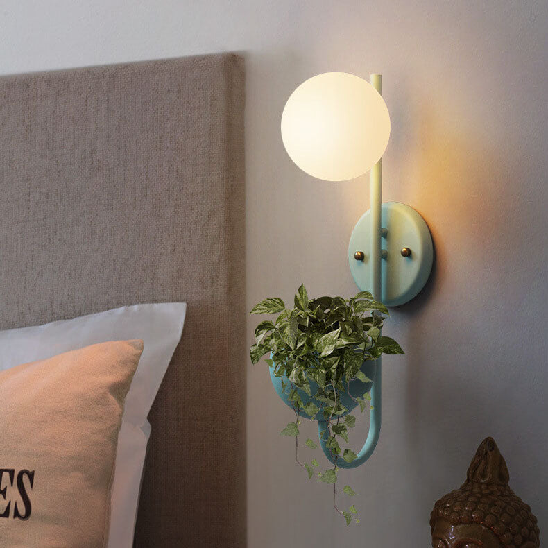 AquaSphere | Stylish Modern Industrial Wall Sconce Planter Lamp 6