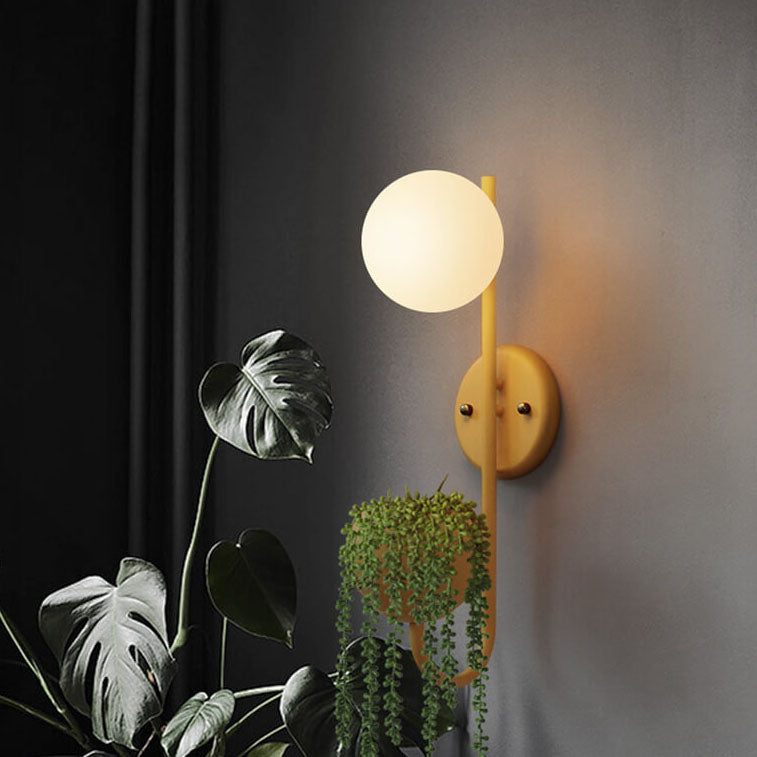 AquaSphere | Stylish Modern Industrial Wall Sconce Planter Lamp 7