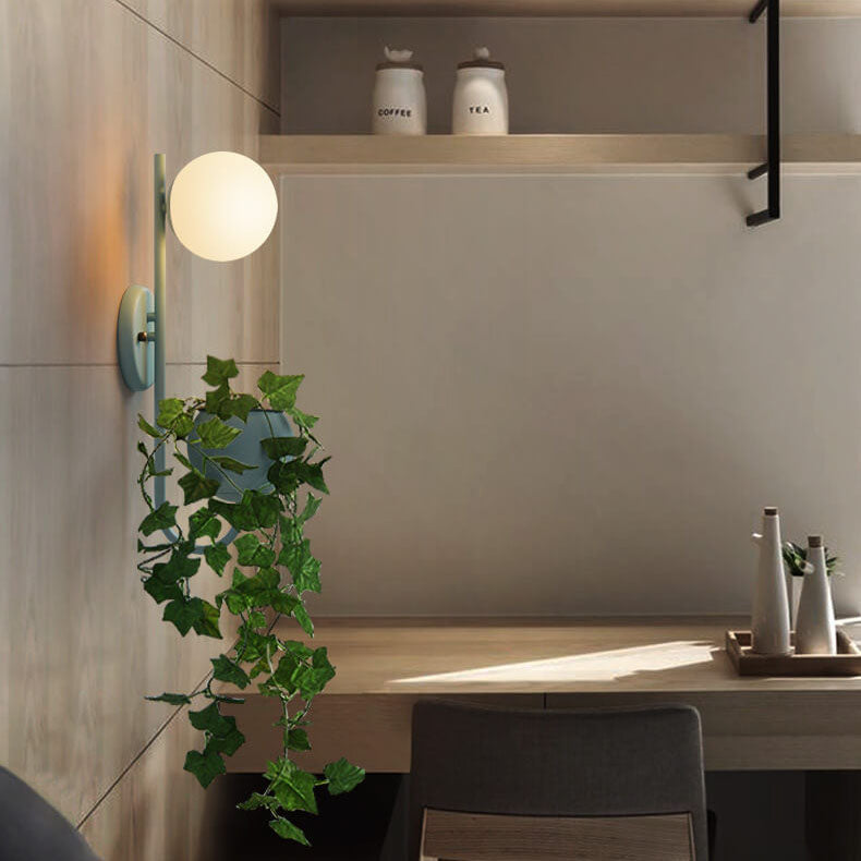 AquaSphere | Stylish Modern Industrial Wall Sconce Planter Lamp 9
